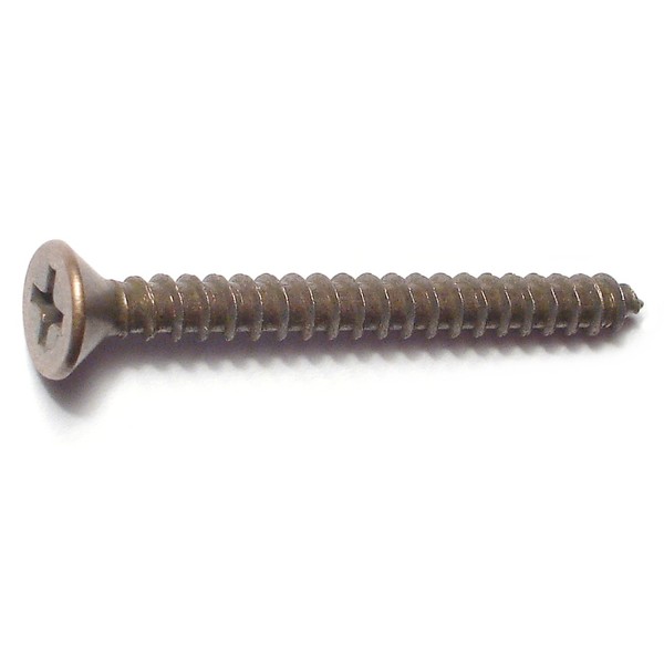 Midwest Fastener Wood Screw, #9, 1-3/4 in, Plain Brass Flat Head Phillips Drive, 15 PK 69895